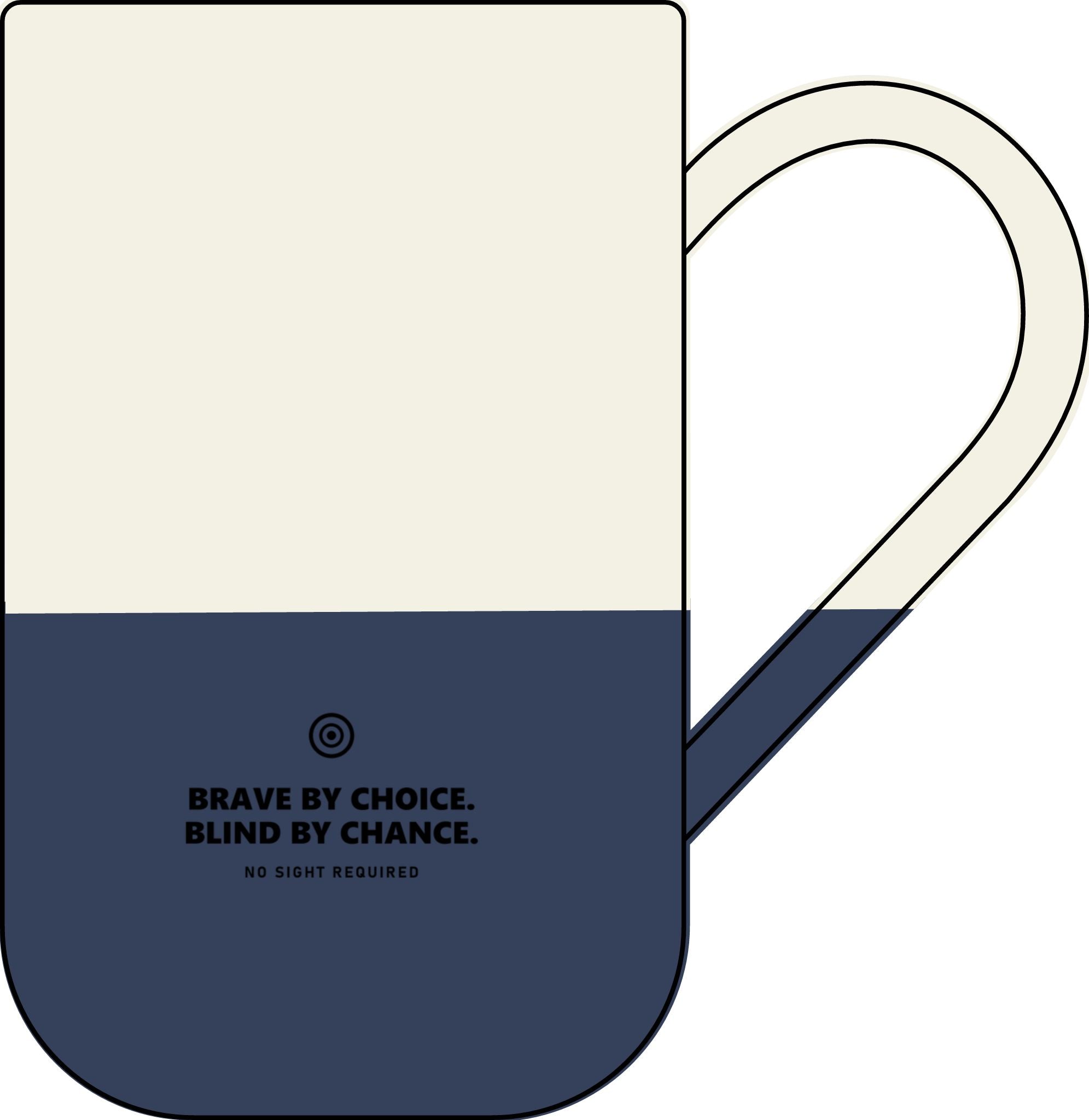 Brave By Choice Engraved Mug — No Sight Required